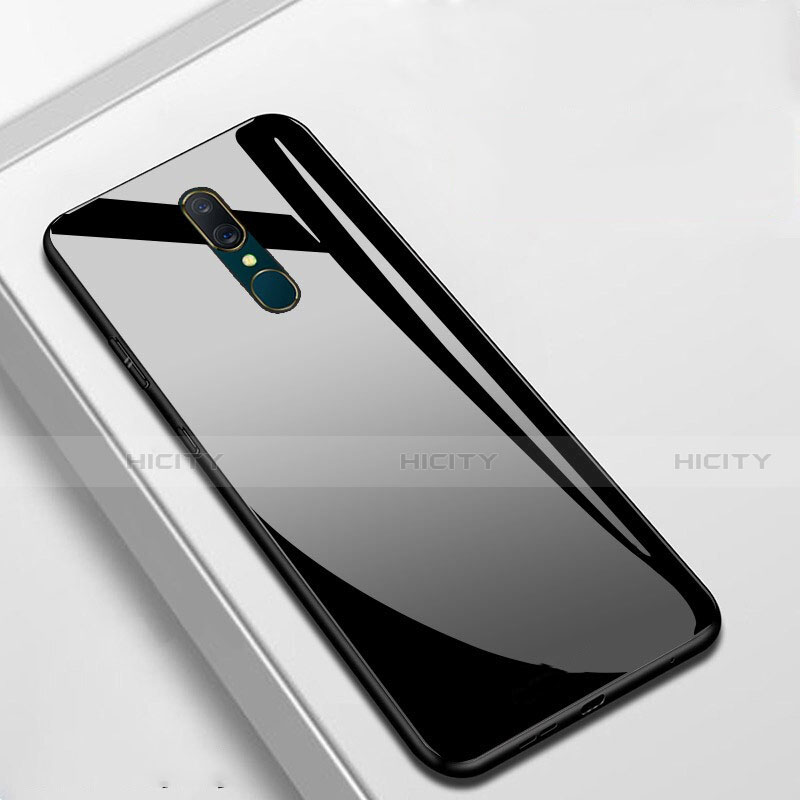 Custodia Silicone Specchio Laterale Cover per Oppo A9X Nero