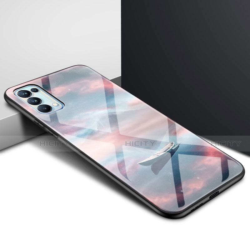 Custodia Silicone Specchio Laterale Cover per Oppo Find X3 Lite 5G Multicolore