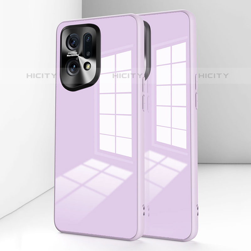 Custodia Silicone Specchio Laterale Cover per Oppo Find X5 Pro 5G