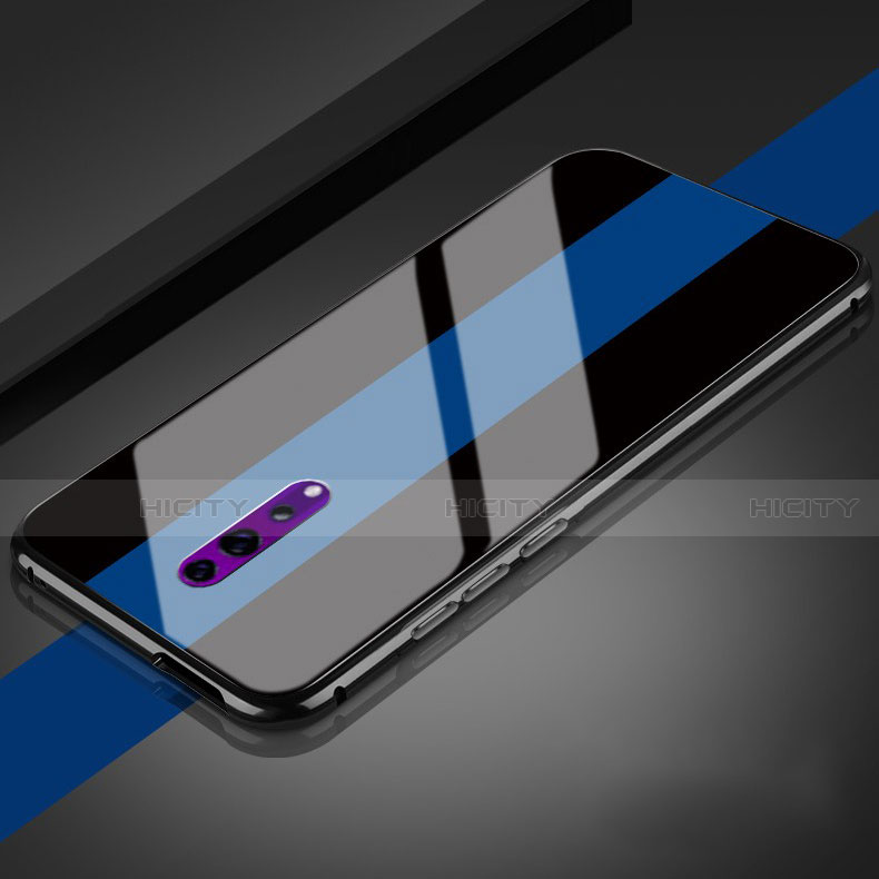 Custodia Silicone Specchio Laterale Cover per Oppo Reno Z Nero