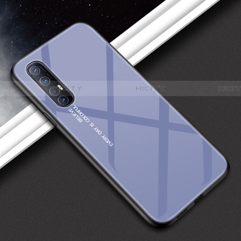 Custodia Silicone Specchio Laterale Cover per Oppo Reno3 Pro Grigio