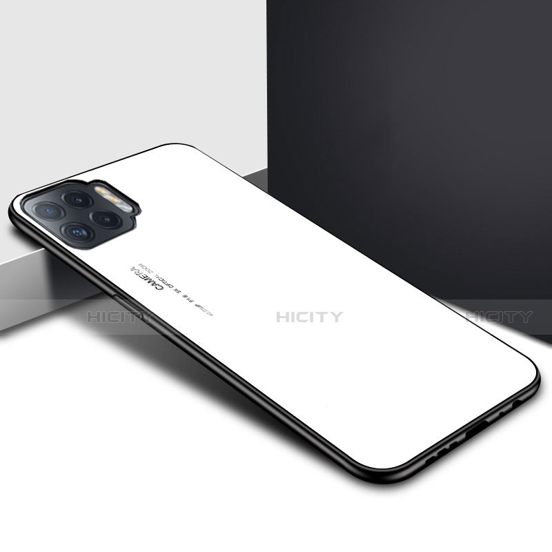 Custodia Silicone Specchio Laterale Cover per Oppo Reno4 F Bianco