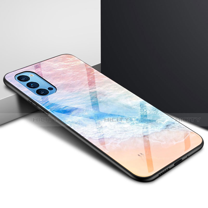 Custodia Silicone Specchio Laterale Cover per Oppo Reno4 Pro 5G