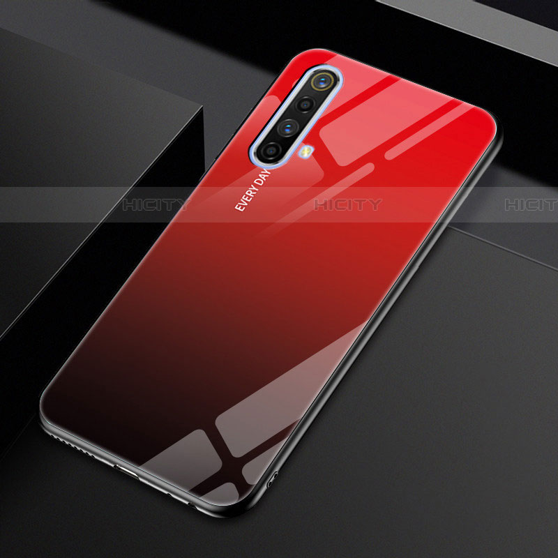 Custodia Silicone Specchio Laterale Cover per Realme X50m 5G Rosso