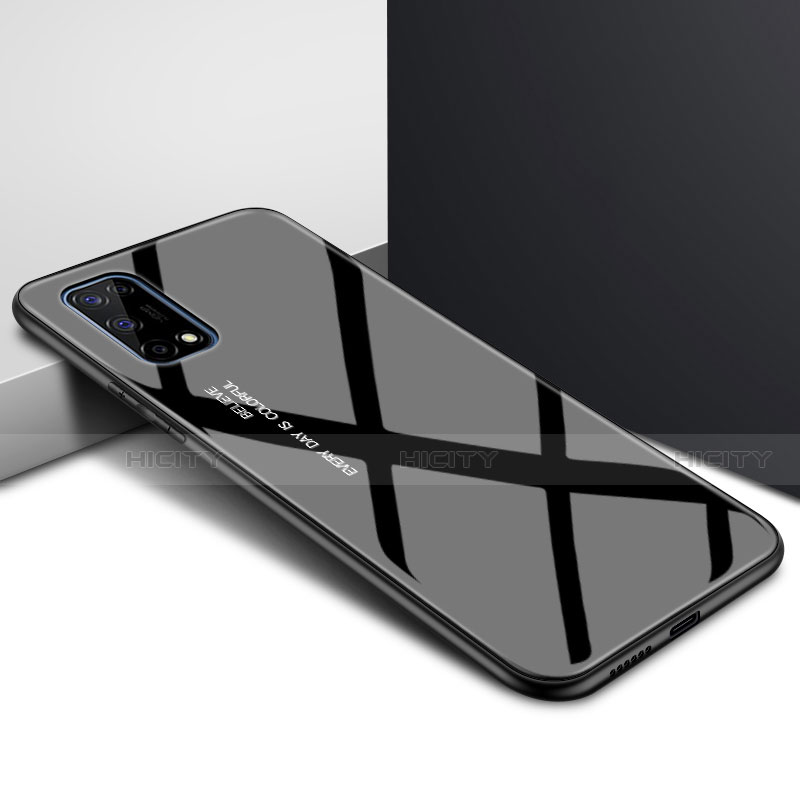 Custodia Silicone Specchio Laterale Cover per Realme X7 5G Nero