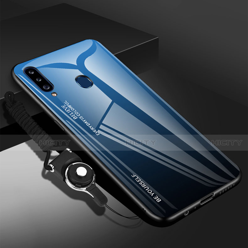 Custodia Silicone Specchio Laterale Cover per Samsung Galaxy A20s