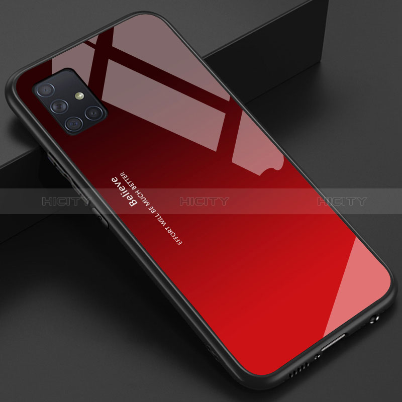 Custodia Silicone Specchio Laterale Cover per Samsung Galaxy M40S Rosso