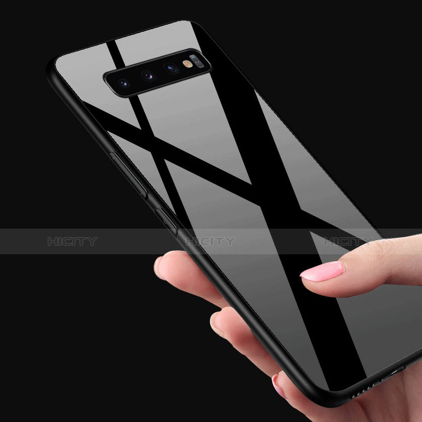 Custodia Silicone Specchio Laterale Cover per Samsung Galaxy S10