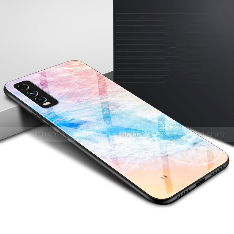 Custodia Silicone Specchio Laterale Cover per Vivo Y12s Colorato