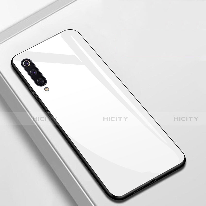 Custodia Silicone Specchio Laterale Cover per Xiaomi Mi A3 Bianco