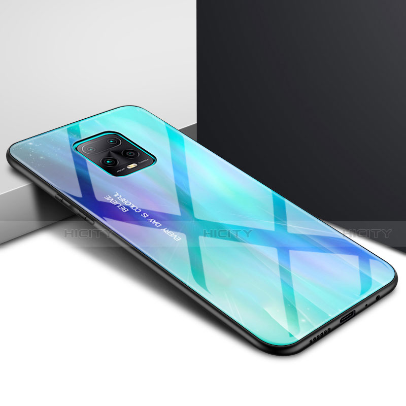 Custodia Silicone Specchio Laterale Cover per Xiaomi Redmi 10X Pro 5G Cielo Blu