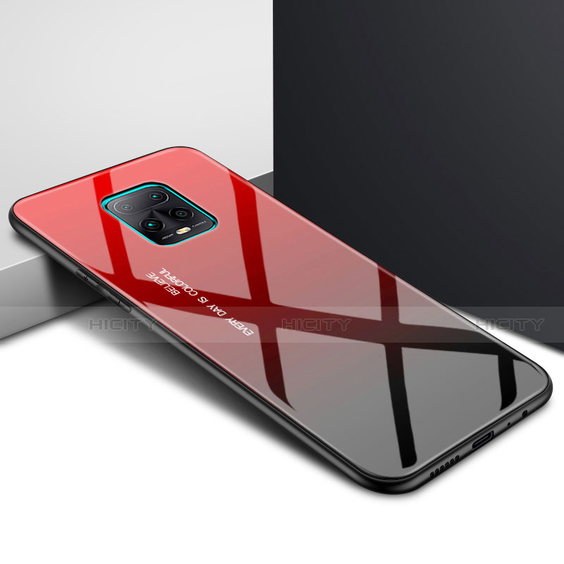 Custodia Silicone Specchio Laterale Cover per Xiaomi Redmi 10X Pro 5G Rosso