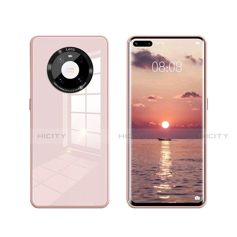 Custodia Silicone Specchio Laterale Cover T01 per Huawei Mate 40 Pro