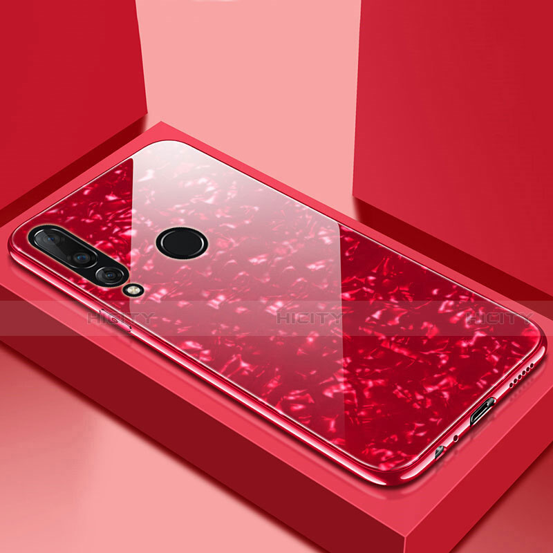 Custodia Silicone Specchio Laterale Cover T01 per Huawei Nova 4e Rosso