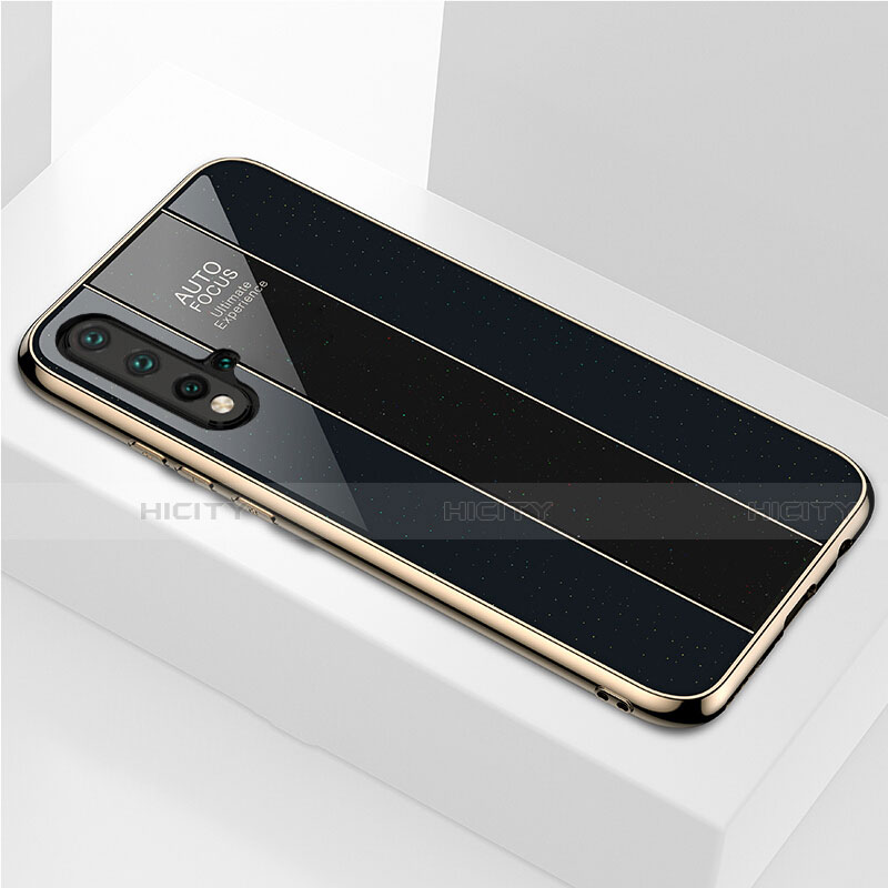 Custodia Silicone Specchio Laterale Cover T01 per Huawei Nova 5 Pro Nero