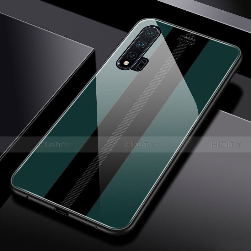 Custodia Silicone Specchio Laterale Cover T01 per Huawei Nova 6 5G Verde