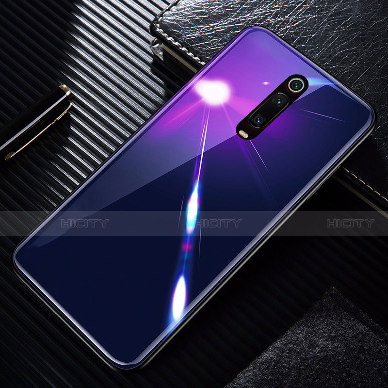 Custodia Silicone Specchio Laterale Cover T01 per Xiaomi Mi 9T Viola