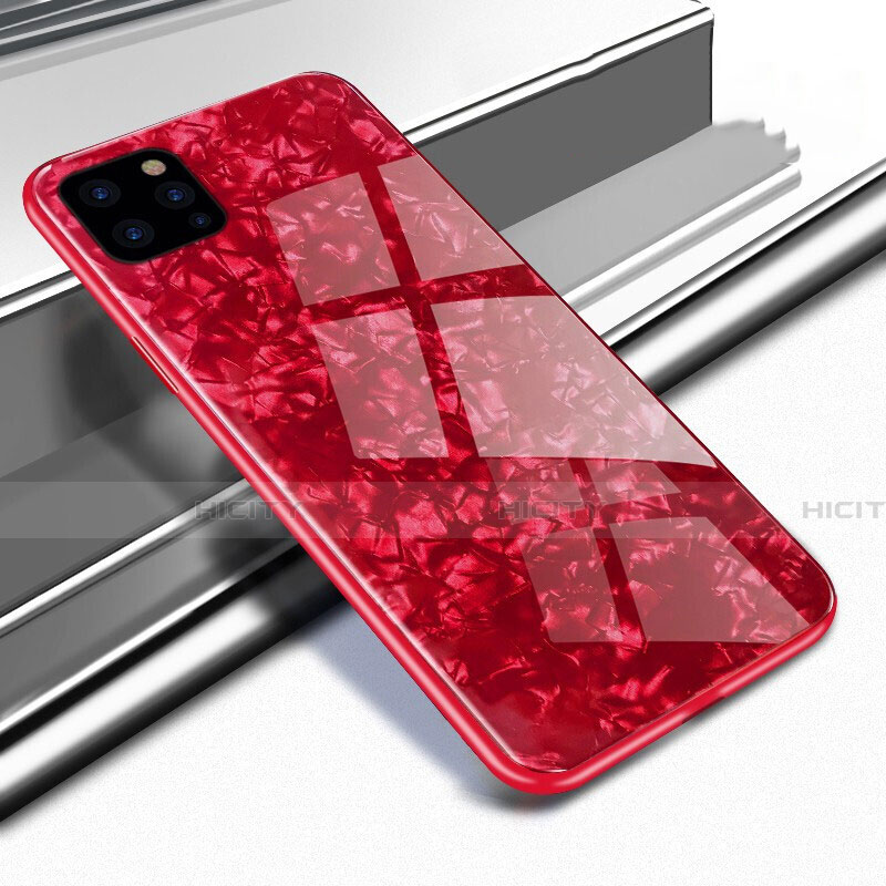 Custodia Silicone Specchio Laterale Cover T02 per Apple iPhone 11 Pro Rosso