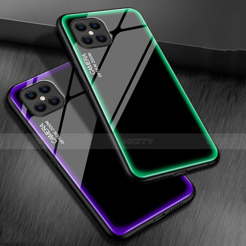 Custodia Silicone Specchio Laterale Cover T02 per Huawei Nova 8 SE 5G