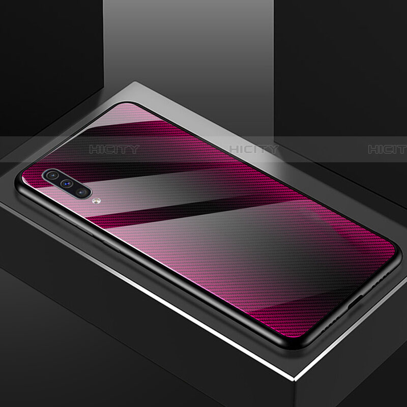Custodia Silicone Specchio Laterale Cover T02 per Samsung Galaxy A90 5G Viola