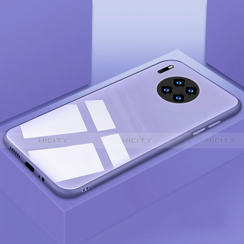 Custodia Silicone Specchio Laterale Cover T03 per Huawei Mate 30 Pro Viola