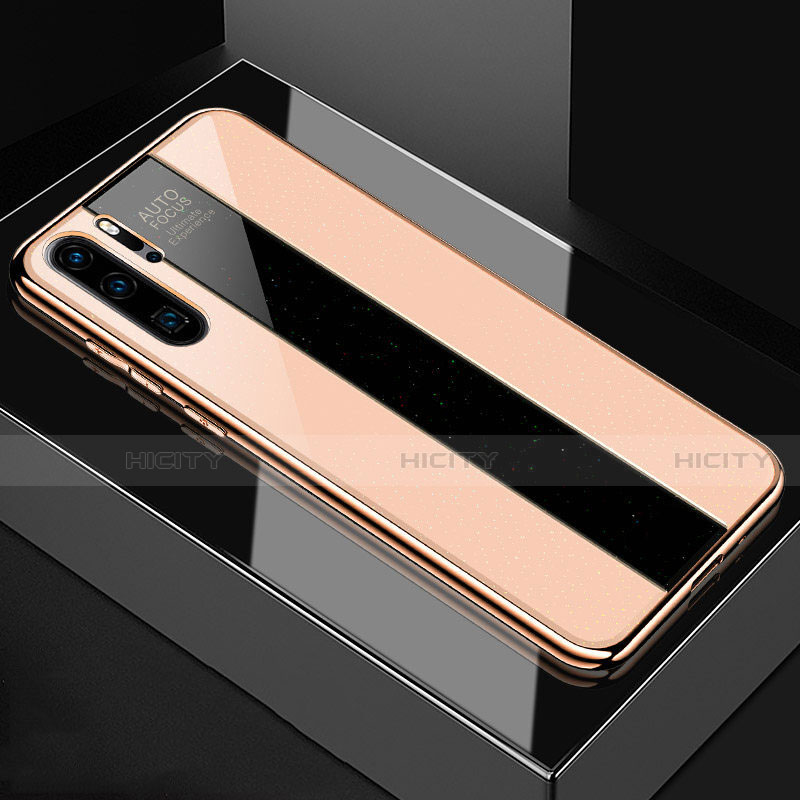 Custodia Silicone Specchio Laterale Cover T03 per Huawei P30 Pro New Edition Oro