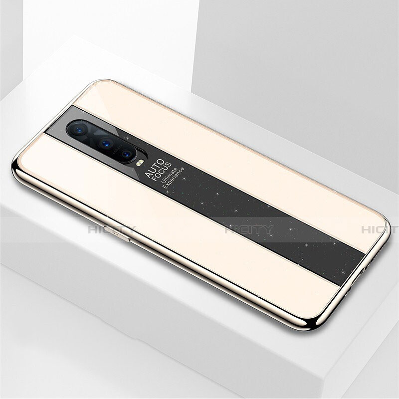 Custodia Silicone Specchio Laterale Cover T03 per Oppo R17 Pro Oro