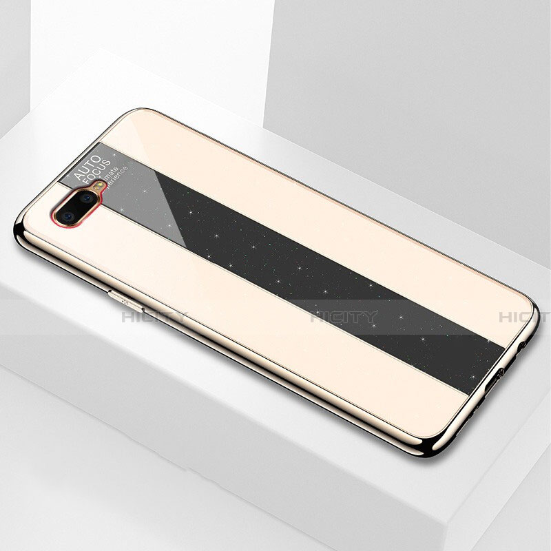 Custodia Silicone Specchio Laterale Cover T04 per Oppo K1 Oro