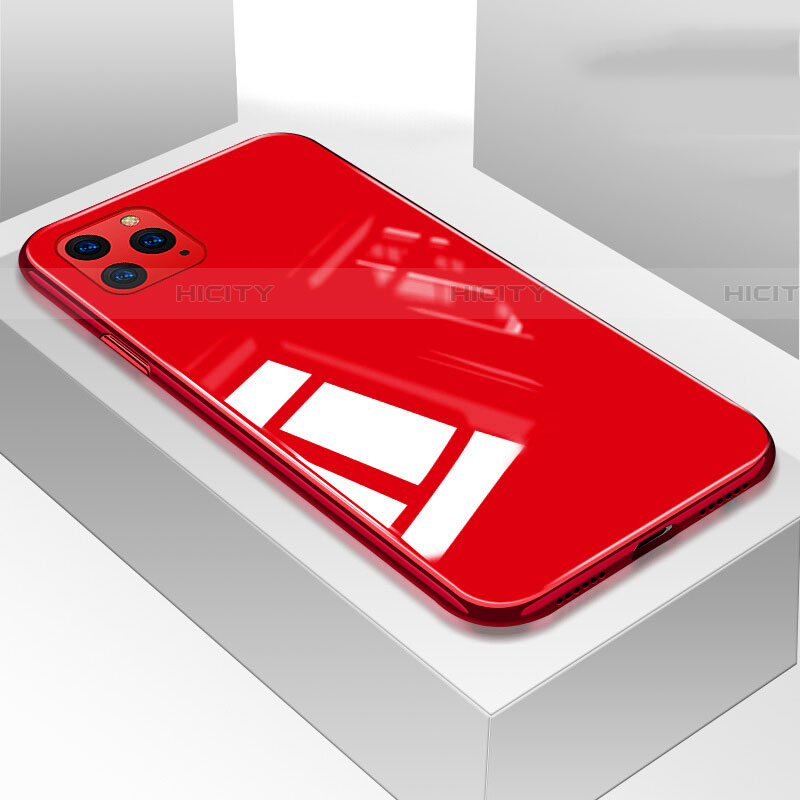 Custodia Silicone Specchio Laterale Cover T05 per Apple iPhone 11 Pro Max Rosso