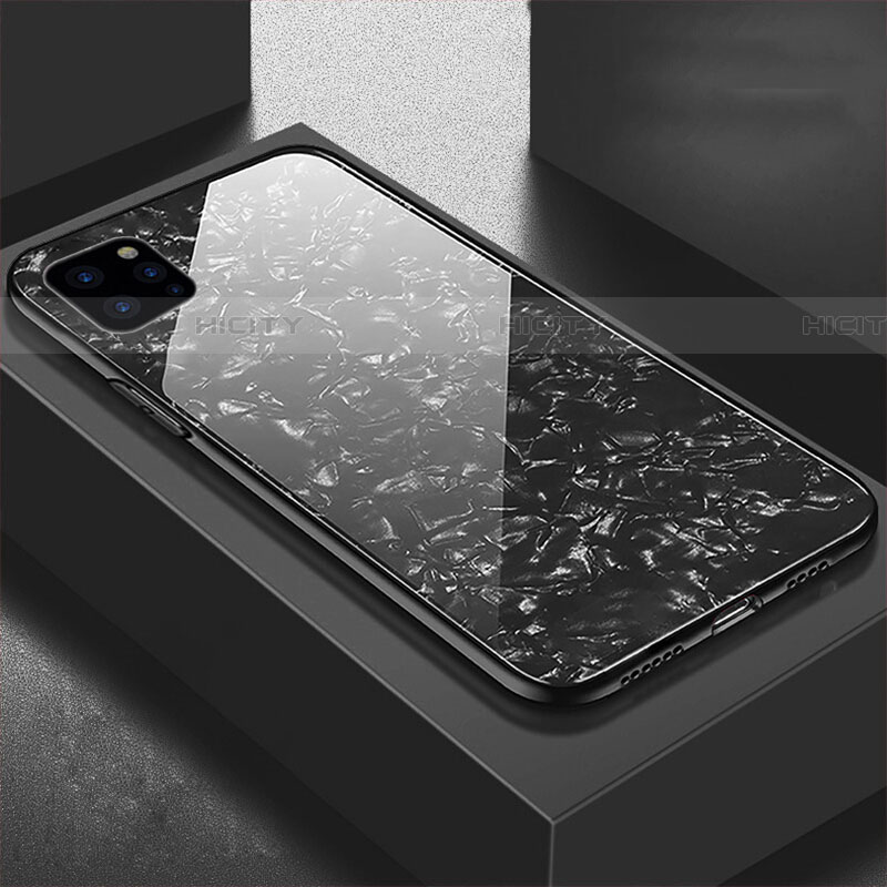 Custodia Silicone Specchio Laterale Cover T06 per Apple iPhone 11 Pro Max Nero