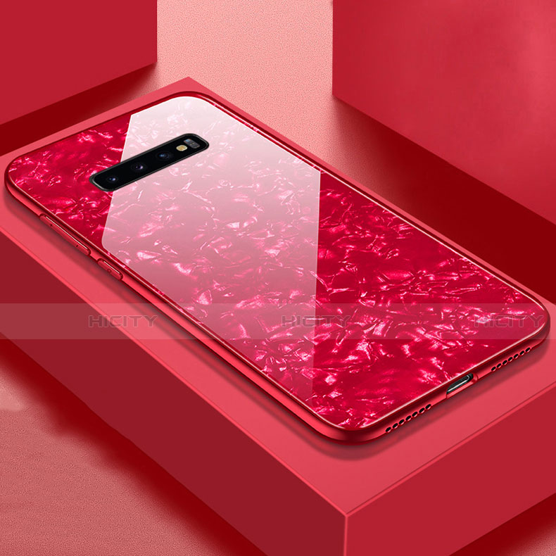 Custodia Silicone Specchio Laterale Cover U01 per Samsung Galaxy S10