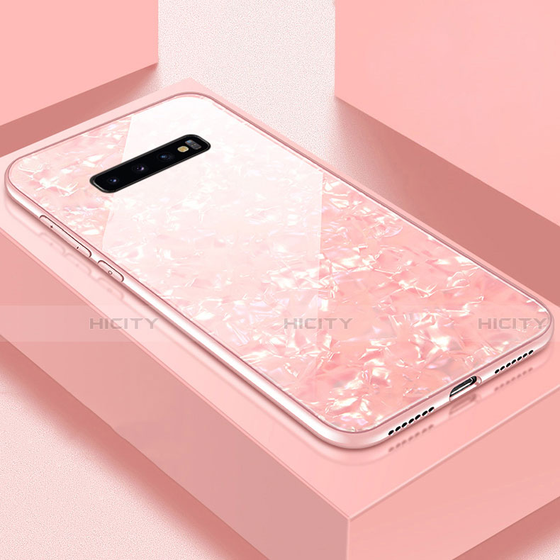 Custodia Silicone Specchio Laterale Cover U01 per Samsung Galaxy S10