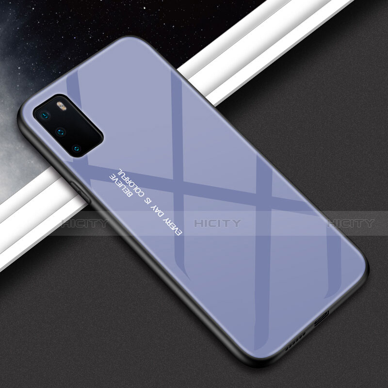 Custodia Silicone Specchio Laterale Sfumato Arcobaleno Cover H02 per Huawei Honor View 30 Pro 5G Grigio