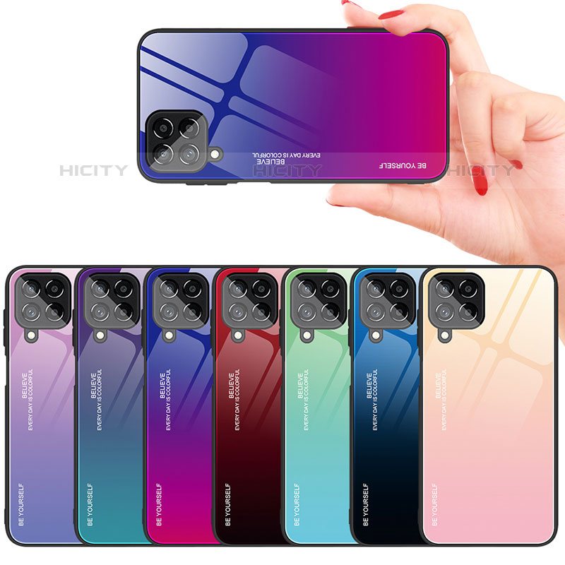 Custodia Silicone Specchio Laterale Sfumato Arcobaleno Cover JD1 per Samsung Galaxy M53 5G