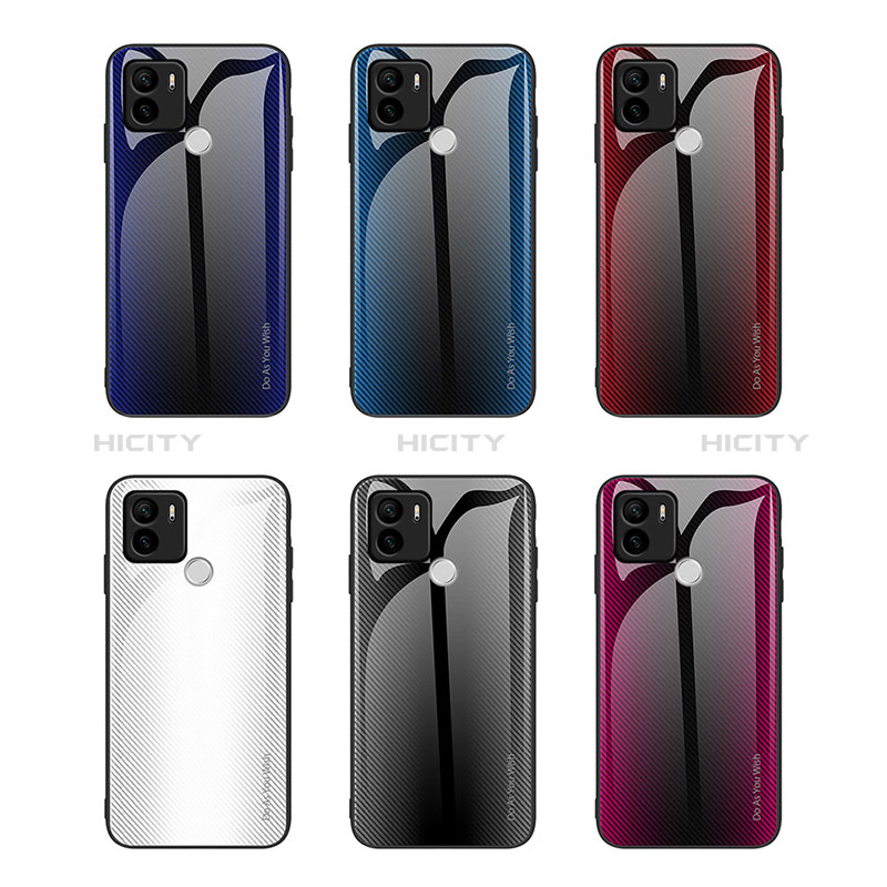 Custodia Silicone Specchio Laterale Sfumato Arcobaleno Cover JM1 per Xiaomi Redmi A1 Plus