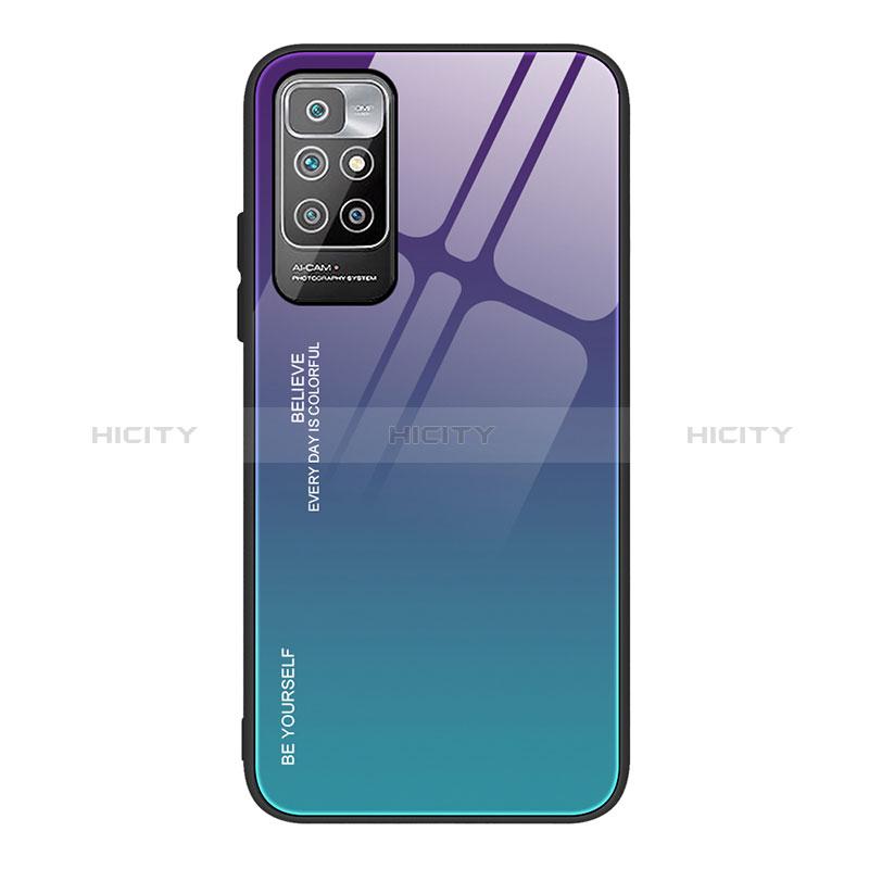 Custodia Silicone Specchio Laterale Sfumato Arcobaleno Cover JM1 per Xiaomi Redmi Note 11 4G (2021) Multicolore