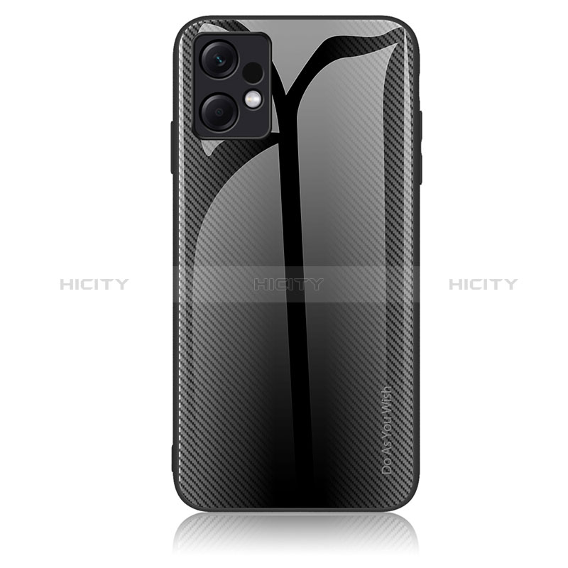 Custodia Silicone Specchio Laterale Sfumato Arcobaleno Cover JM1 per Xiaomi Redmi Note 12 4G Nero