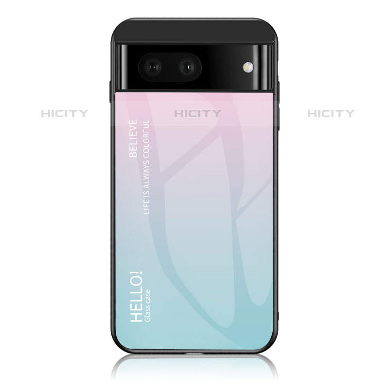 Custodia Silicone Specchio Laterale Sfumato Arcobaleno Cover LS1 per Google Pixel 7 5G