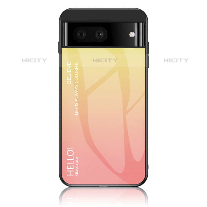 Custodia Silicone Specchio Laterale Sfumato Arcobaleno Cover LS1 per Google Pixel 7 5G