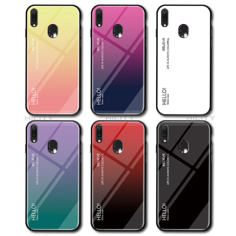 Custodia Silicone Specchio Laterale Sfumato Arcobaleno Cover LS1 per Samsung Galaxy A20e