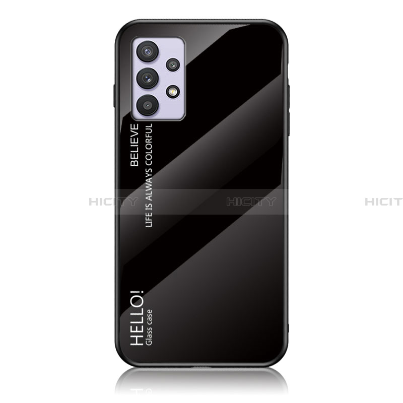 Custodia Silicone Specchio Laterale Sfumato Arcobaleno Cover LS1 per Samsung Galaxy A32 5G
