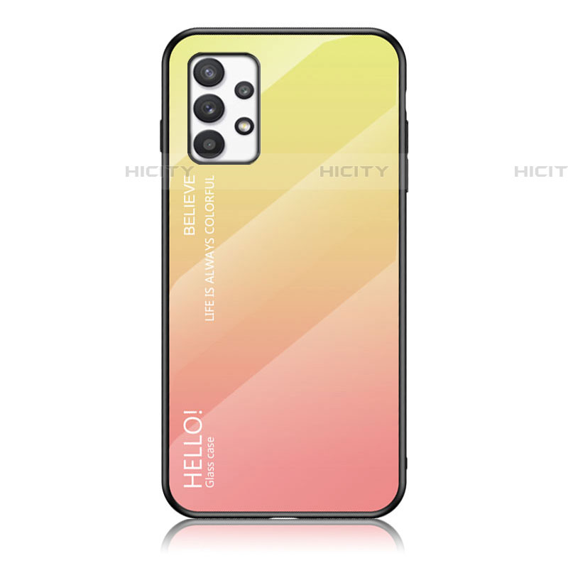 Custodia Silicone Specchio Laterale Sfumato Arcobaleno Cover LS1 per Samsung Galaxy A53 5G