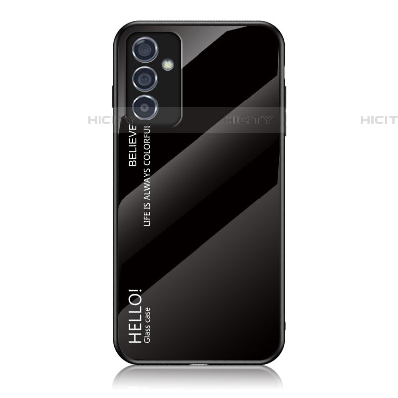 Custodia Silicone Specchio Laterale Sfumato Arcobaleno Cover LS1 per Samsung Galaxy A82 5G Nero