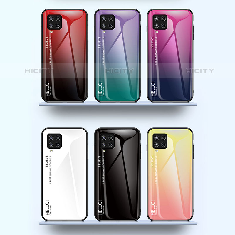 Custodia Silicone Specchio Laterale Sfumato Arcobaleno Cover LS1 per Samsung Galaxy M42 5G