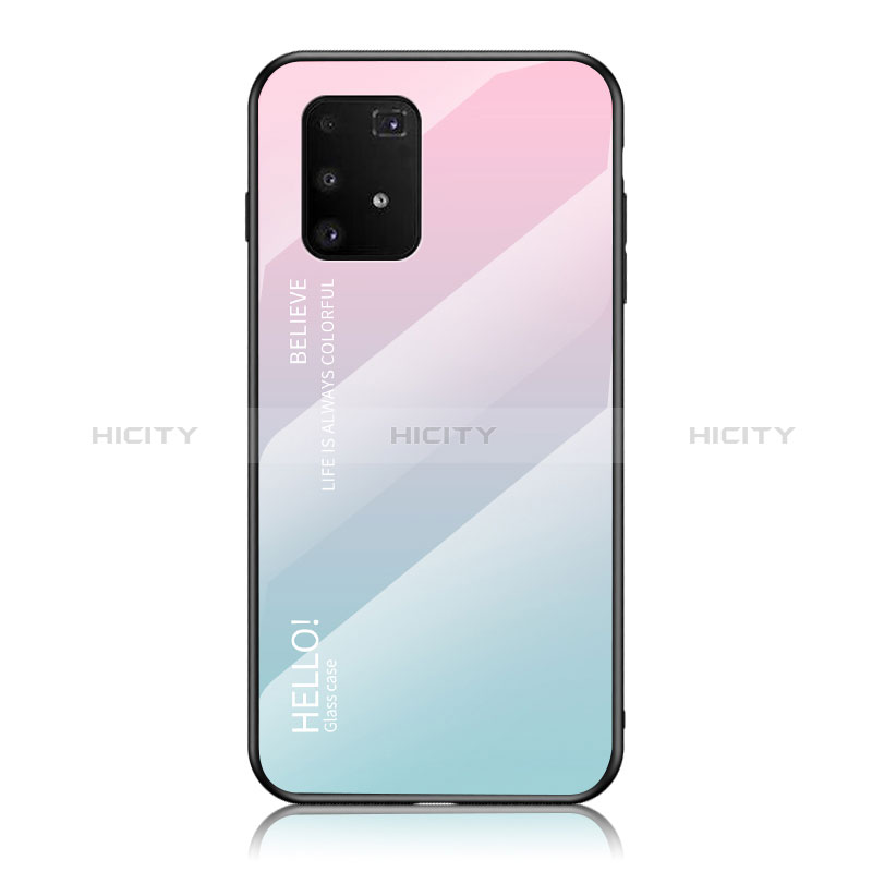 Custodia Silicone Specchio Laterale Sfumato Arcobaleno Cover LS1 per Samsung Galaxy S10 Lite