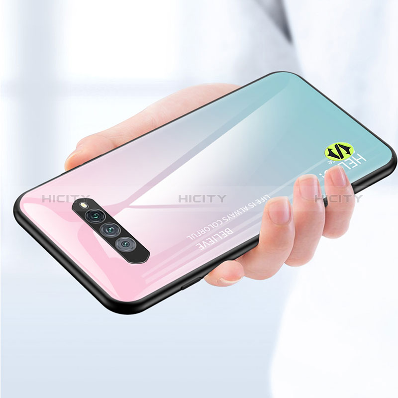 Custodia Silicone Specchio Laterale Sfumato Arcobaleno Cover LS1 per Xiaomi Black Shark 4S 5G