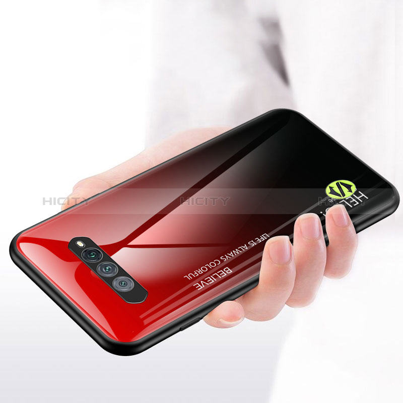 Custodia Silicone Specchio Laterale Sfumato Arcobaleno Cover LS1 per Xiaomi Black Shark 4S Pro 5G