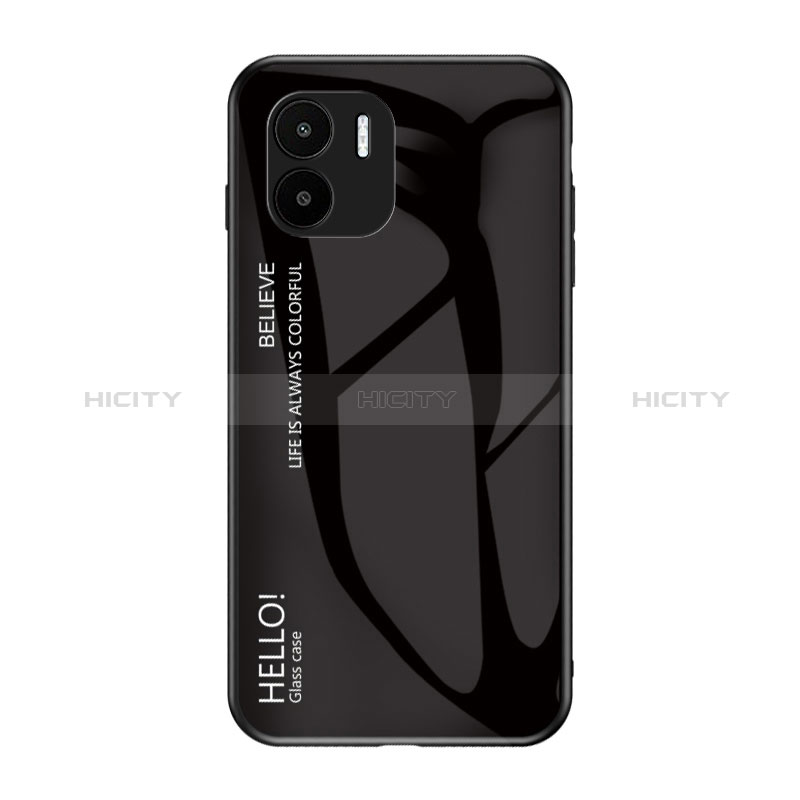 Custodia Silicone Specchio Laterale Sfumato Arcobaleno Cover LS1 per Xiaomi Poco C50