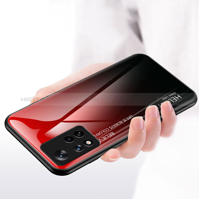 Custodia Silicone Specchio Laterale Sfumato Arcobaleno Cover LS1 per Xiaomi Redmi Note 11 5G
