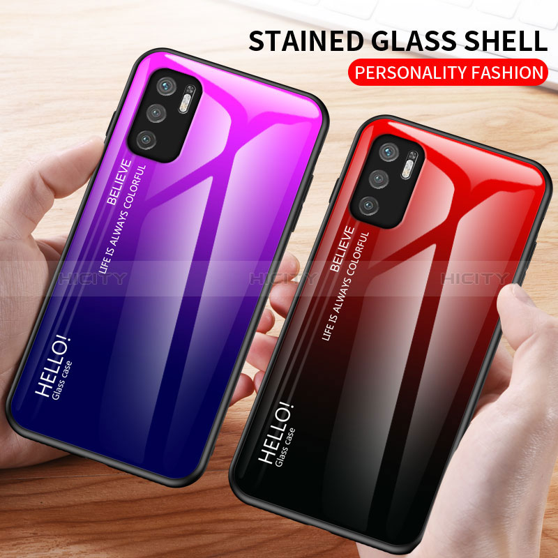 Custodia Silicone Specchio Laterale Sfumato Arcobaleno Cover LS1 per Xiaomi Redmi Note 11 SE 5G